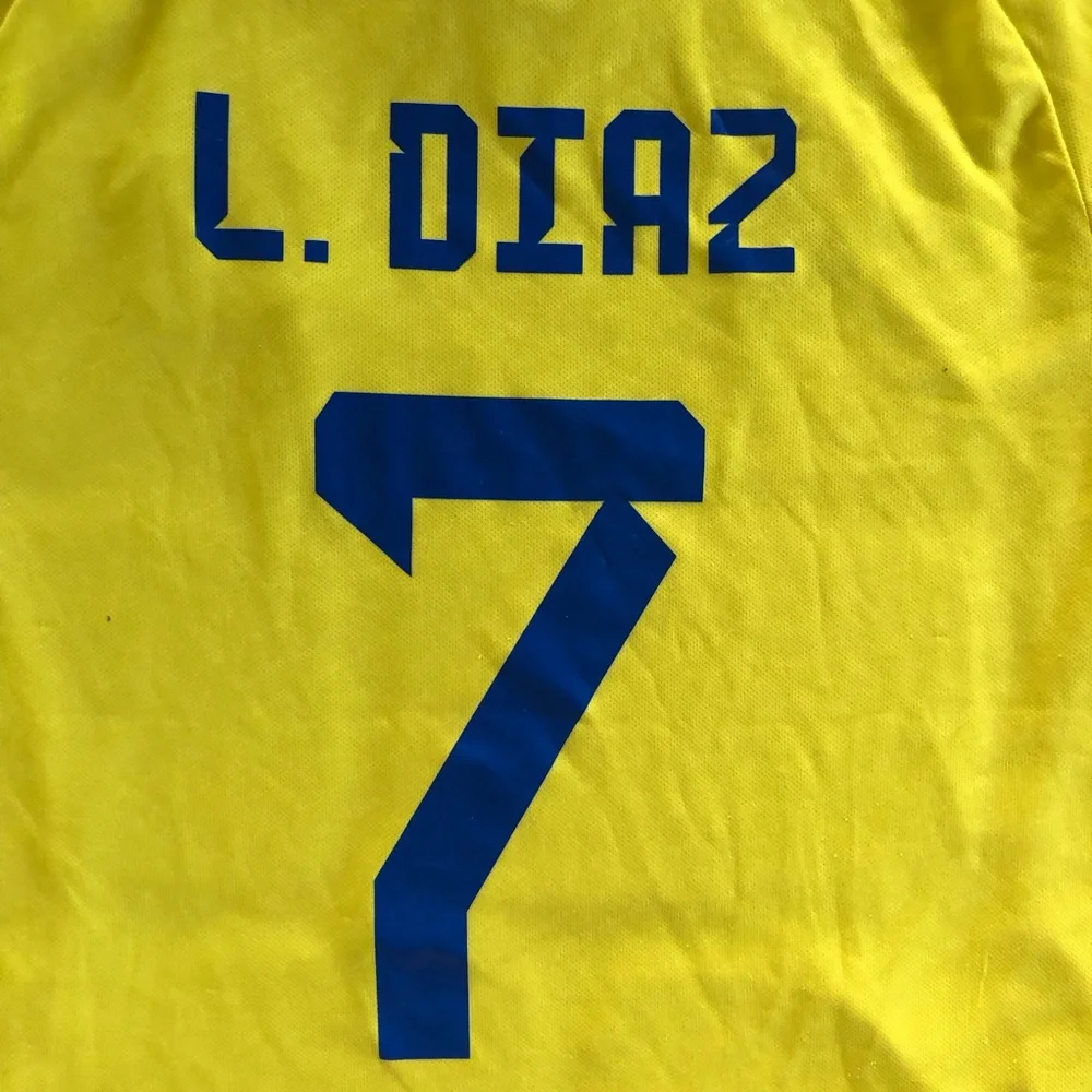Adidas Colombia National Team Men’s Soccer Jersey #7 Luis Diaz Size Large